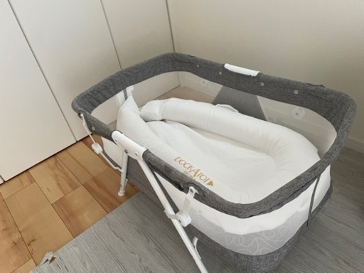 ドッカトットdeluxe + (替えのマーブルカバー有)と簡易ベビーベッドのセット