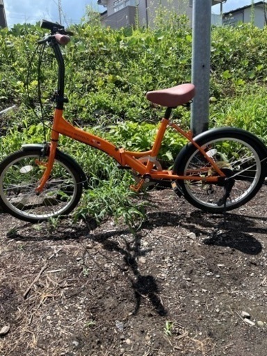 マイパラスオレンジ折りたたみ自転車