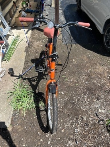 マイパラスオレンジ折りたたみ自転車