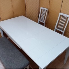 【引取】超お得 定価98,900円からほぼ半額 ウォーリア 伸長式テーブル ダイニングテーブル 北欧 分解済み