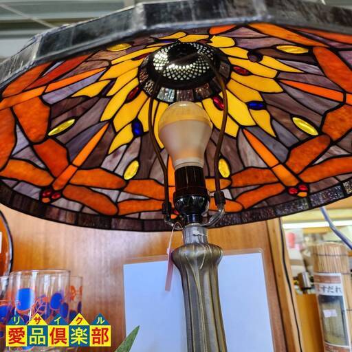 愛品倶楽部柏店】 ステンドグラス ランプ(とんぼ)