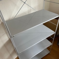 MUJI 無印良品　ステンレスユニットシェルフ・ステンレス棚セットの画像