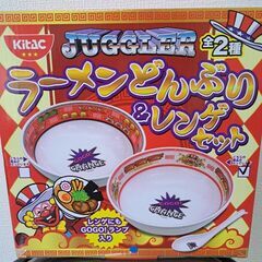 ジャグラーラーメンどんぶり&レンゲセット2種類の画像