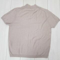 半袖　ニット　ベージュ　ガーネットブラウンの画像