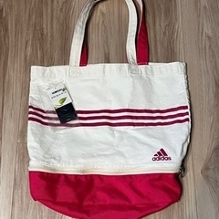 【adidas】タグ付アディダスキャンバストートバッグ　消臭抗菌効果