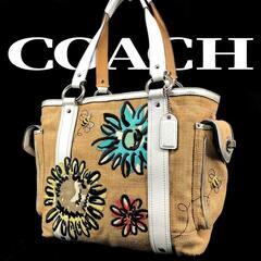 COACH コーチ 肩掛けショルダーバッグ カゴバッグ ストローバッグ 9447