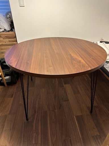 丸型ダイニングテーブル　アイアン脚