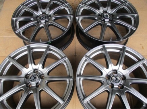 CRAIRE　18インチアルミホイール　5H/100　中古4本セット