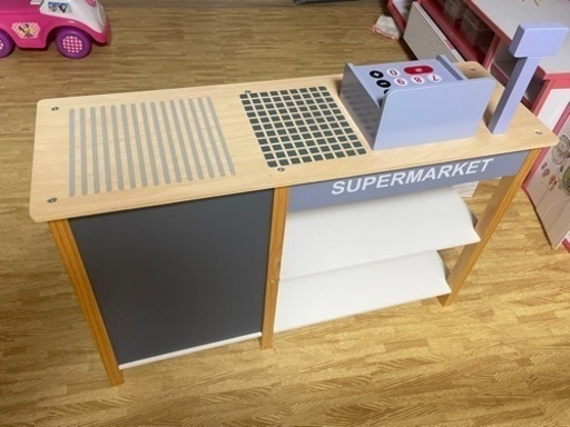 お店屋さんごっこ 木製 カウンター レジつき