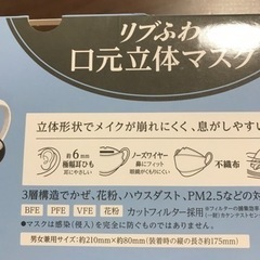 リブふわ　口元立体マスク　50枚入2個セットの画像