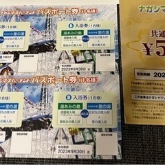 【値下げ 】長島スパーランドパスポート2枚➕金券500円分