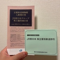 JR西日本　株主優待鉄道割引券　株主優待割引券