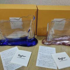 sugahara スガハラ　ガラスフォトフレーム2点セット