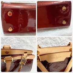 ルイヴィトン 2way ハンドバッグ モノグラムヴェルニ ブレアMM/ルージュフォーヴィスト/保存袋、ショルダーストラップ付きの画像