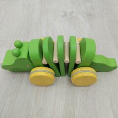 PLANTOYS プラントイズ　ダンシングアリゲーター お散歩ワニ 木製玩具の画像