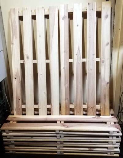 天然木 ◆ すのこ スノコ 12枚セット 75cm×33cm ◇ ダブル ベッド 押入れ 倉庫 物置き クローゼット 湿気 対策 無垢材 ◆
