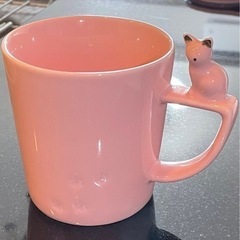 francfrancキャットフィギュアマグ　猫　(蓋付)の画像