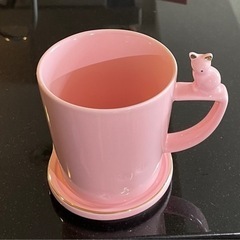 francfrancキャットフィギュアマグ　猫　(蓋付)の画像