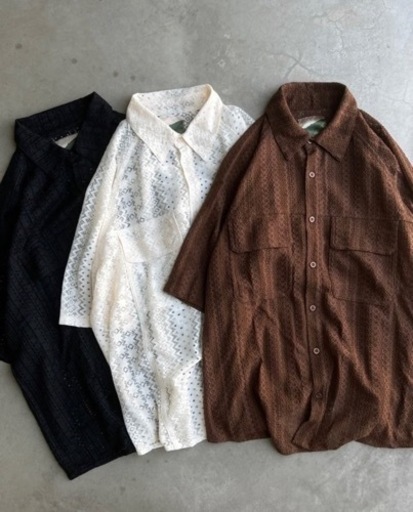 military pocket sheer shirt サイズ　M