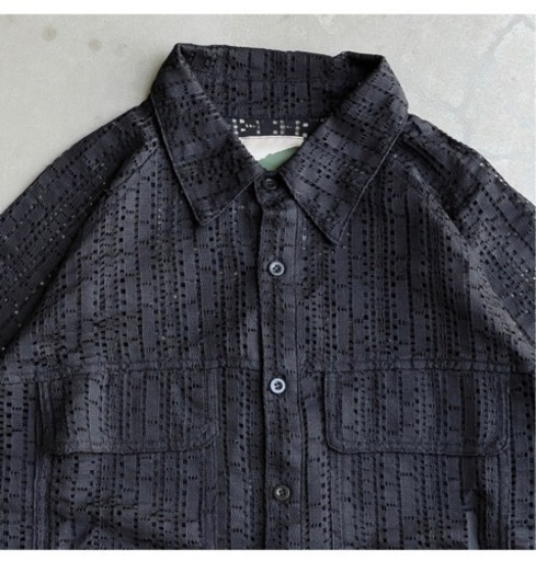 military pocket sheer shirt サイズ　M