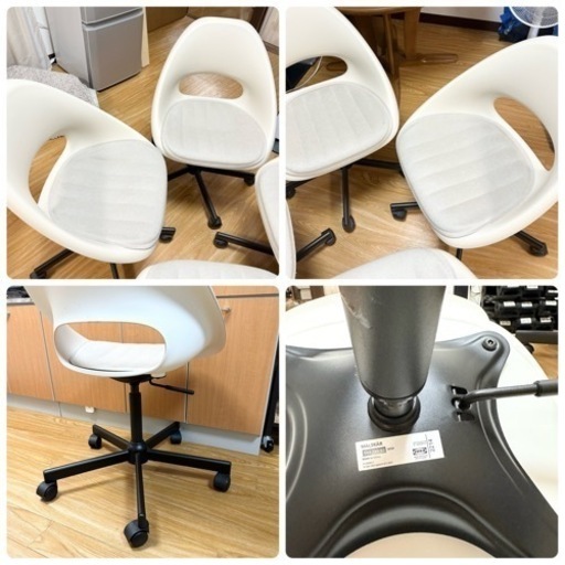 【受付中】定価6万✴️直接引取歓迎 IKEA 回転チェア4脚/ニトリ円形テーブル セット