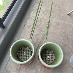 植木鉢　土　軽石　支柱セット