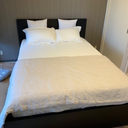 【美品】IKEA 収納付き ダブルベッド ※解体済み