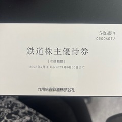 九州鉄道株主優待券