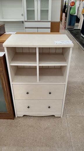 ★ジモティ割あり★  食器棚 アイボリー H92×D36.1×W58.7 クリーニング済み TJ1636