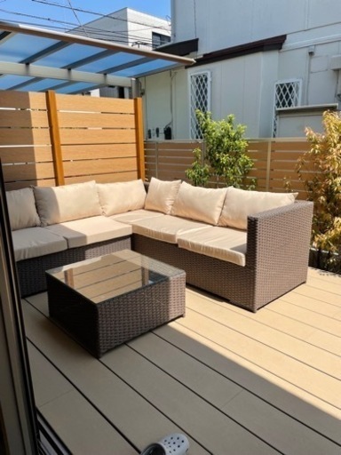 ガーデンテーブル ソファ 4点セット