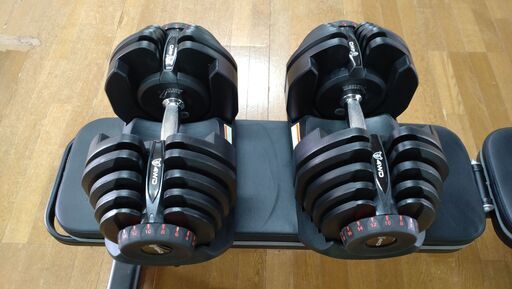 4WD 可変式ダンベル アジャスタブルダンベル 38K x 2