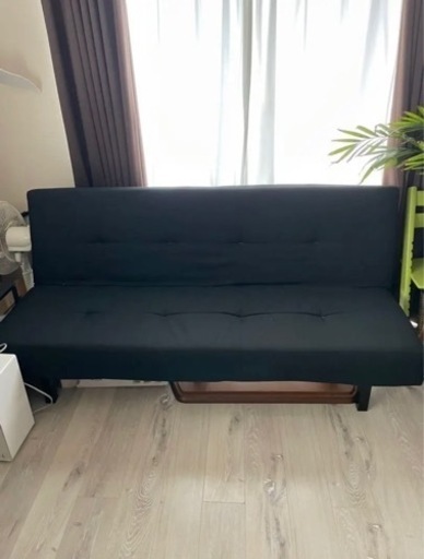 IKEA ソファベット　バルカルプ　ブラック