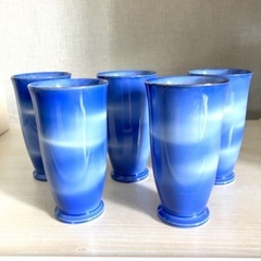 高級グラス　湯呑み　有田焼　涛秀　5個セット
