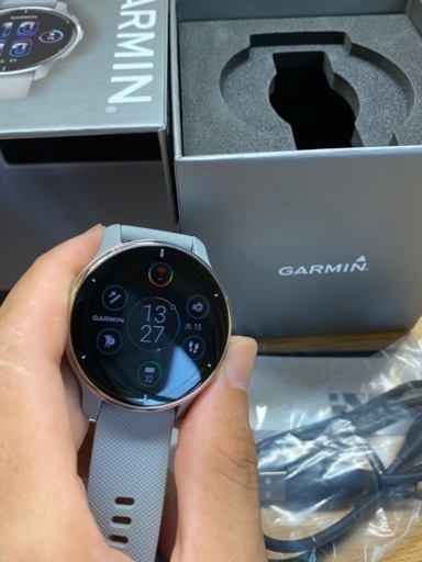 GARMIN(ガーミン) Venu 2 Plus Powder Gray/Passivated AMOLEDディスプレイ搭載 スマートウォッチ