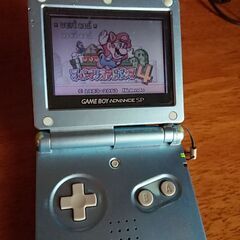 ゲームボーイアドバンスSP+カセット【ポケモン青】【スーパーマリオ】【ベイブレード2002】の画像