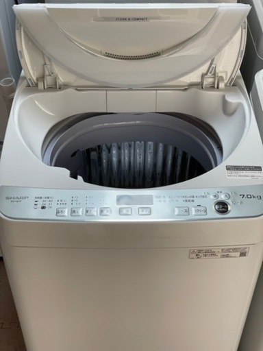 送料・設置込み　洗濯機　7kg SHARP 2022年