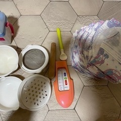 離乳食セット！外出用エプロン！