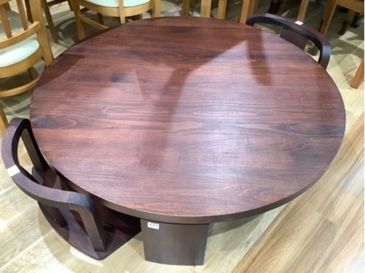 【トレファク神戸南店】円卓　座椅子　3点セット【取りに来られる方限定】