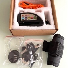 新品　バイクロック　2023年最新型バイクディスクロック　アラーム開閉　収納袋付きの画像