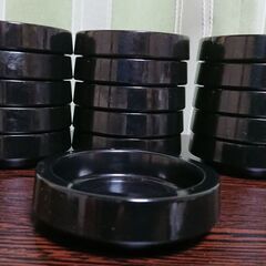 灰皿（黒）16個の画像