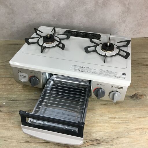 8/22 終 2020年製 Rinnai リンナイ LPガス用 ガステーブル RTE564BEL 左強火 スパーク確認 ガスコンロ 菊MZ