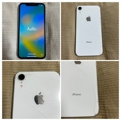 iPhone XR ホワイト SIMロック解除済み 128GB 背面割れあり