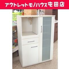 ミドルレンジボード 幅80cm ニトリ キッチン収納 食器棚 ホワイト  ☆ 札幌市 北区 屯田 