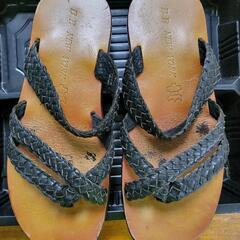 古代ローマ人的履物風草履　革サンダル　26㎝くらいの画像