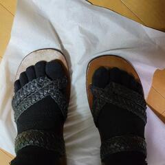 古代ローマ人的履物風草履　革サンダル　26㎝くらいの画像