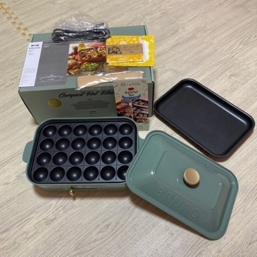 お値下げしました！部品取りにいかがでしょうか？？　BRUNO コンパクトホットプレート セージグリーン BOE021-SAGR