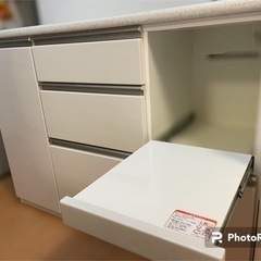 【値下げ】キッチンカウンター　ニトリ　アルミナ2  幅120cmの画像