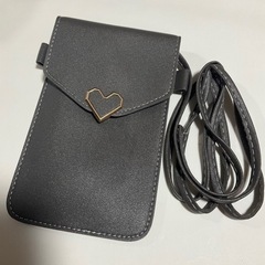 ♡スマホポシェット　グレー