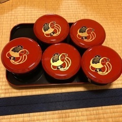 お盆 蓋付き飯椀　桶形　ちらし桶　寿司椀　和食器　寿司桶