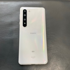 au SHG01 SHARP AQUOS R5G オーロラホワイト 訳ありの画像